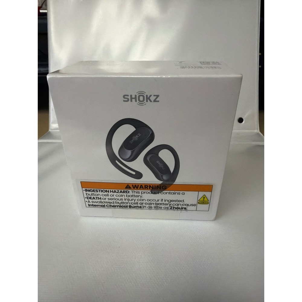 Shokz OpenFit True Wireless Earbuds Black Open-Ear Bluetooth Headphones New
